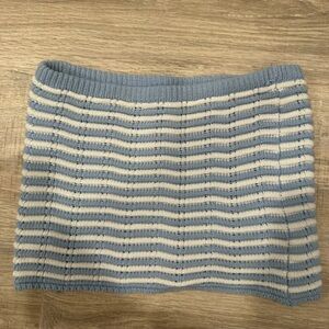 Blue stripe knit top